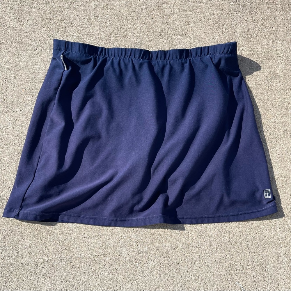Vintage Nike Navy Blue Tennis Skirt with Built-In Shorts | Y2K 2000s